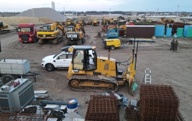 2D система нівелювання TOPCON System 5 на бульдозері CAT D6K2