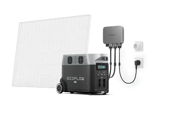 Комплект EcoFlow PowerStream - мікроінвертор 800W + зарядна станція Delta Pro DELTAPro-EU-C20/EFPowerStreamMI-EU-800W/EFL-BKWDELTAProCable-0.5m