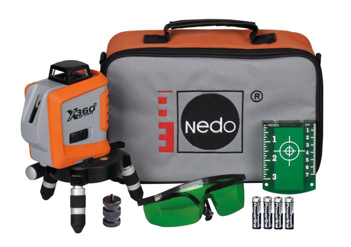 Лазерний нівелір NEDO X-Liner 360 2 green