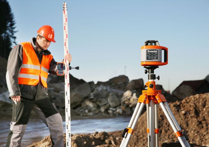 Ротаційний нівелір NEDO SIRIUS 1HV + ACCEPTOR MAXX