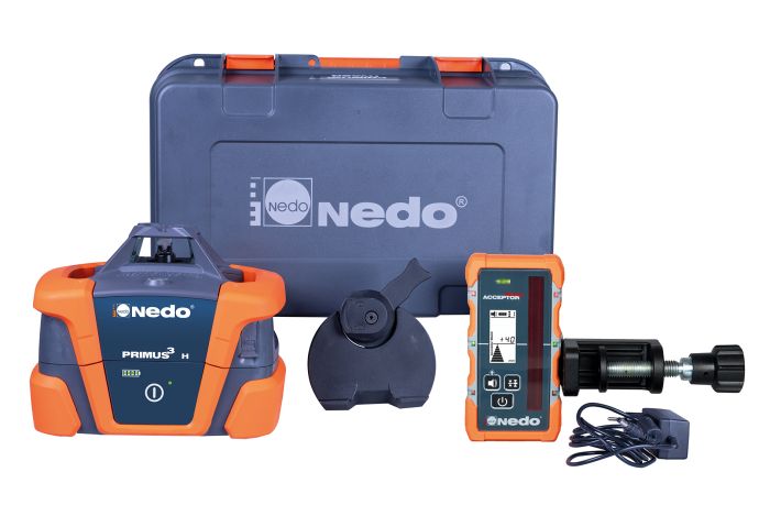 Ротаційний нівелір NEDO PRIMUS 3H + ACCEPTOR MAXX 472110