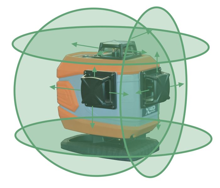 Лазерний нівелір NEDO X-Liner 4D green 460883