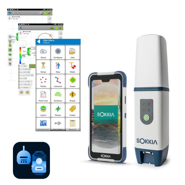 RTK ровер SOKKIA GCX3 + SHC700 + TOPCON Field для Android (12 місяців) Спеціальний комплект