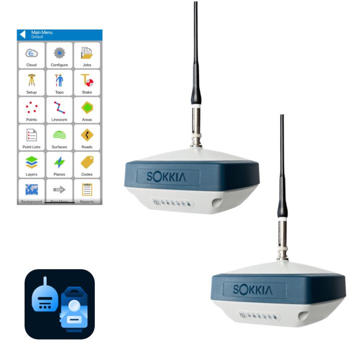 RTK SOKKIA GRX3 (база/ровер) + Topcon Field Mobile