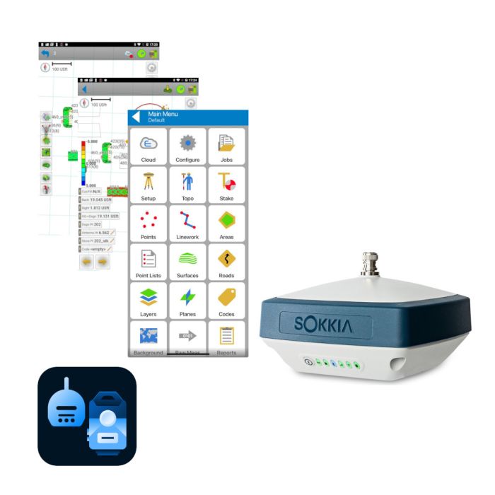 RTK ровер SOKKIA GRX3 (ALL SIG INTL) + Topcon Field Mobile