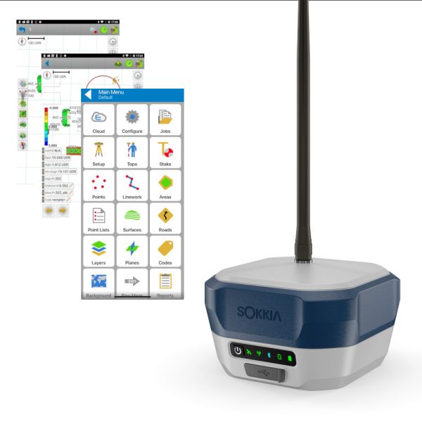 RTK ровер SOKKIA GRX5 (ALLSIG, GSM/UHF/Long-Range Bluetooth) + Topcon Field Mobile