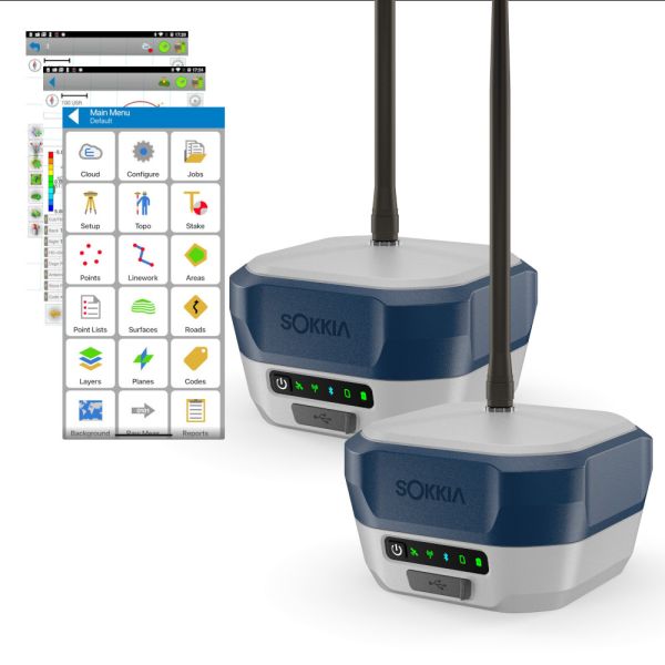 RTK SOKKIA GRX5 (база/ровер) + Topcon Field Mobile
