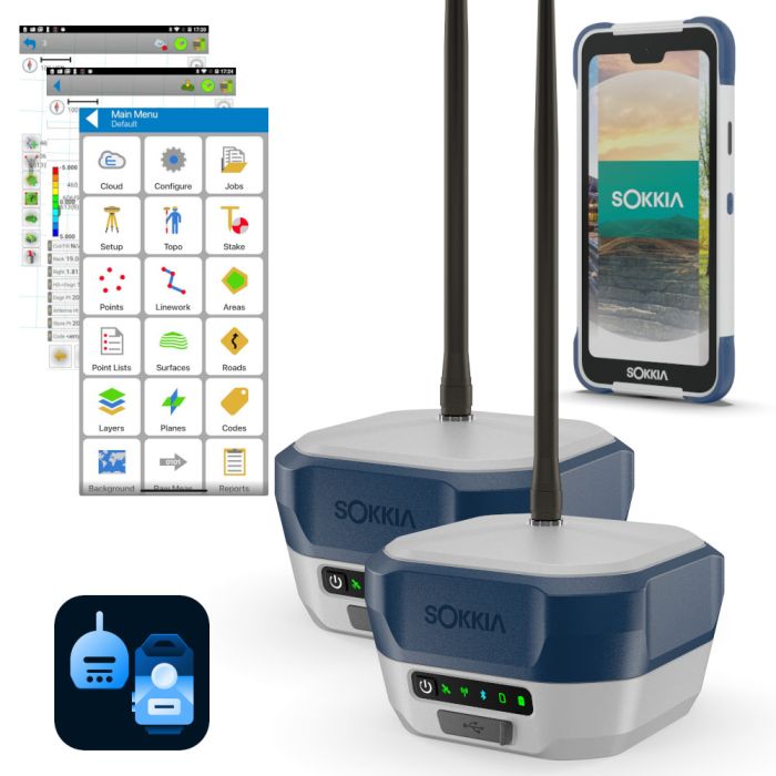 RTK SOKKIA GRX5 (база/ровер) + SHC700 + Topcon Field Mobile